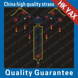 neckline glitter transfer rhinestone motifs