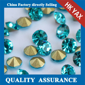 PP24 aquamarine Glass point back rhinestone